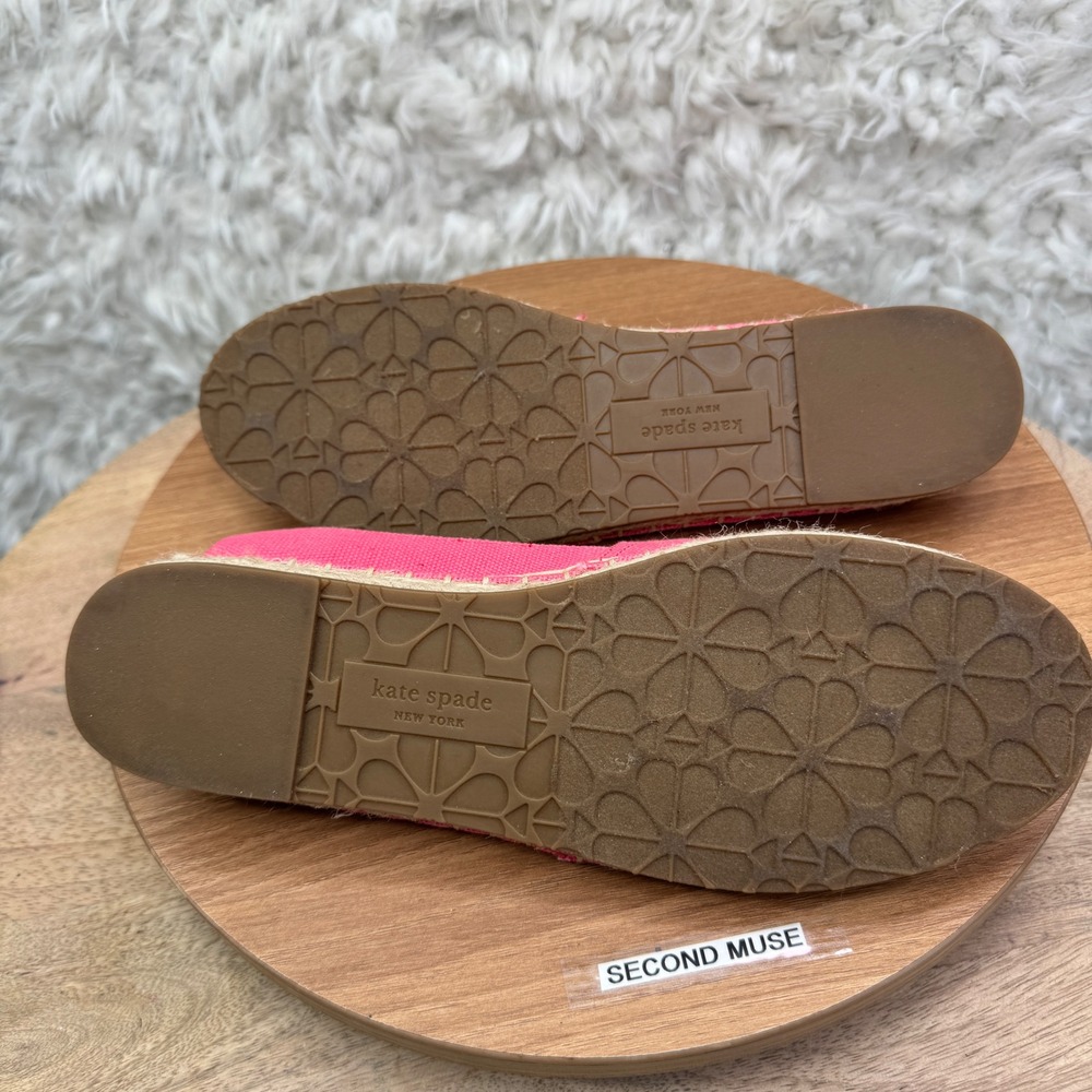 Kate Spade Gavyn Pink Peony Lip Floral Espadrille Flats Shoes Women Size 6.5M - Picture 8 of 8